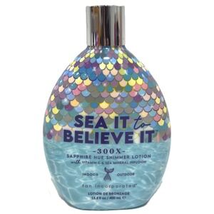 Tan Incorporated Sea It To Believe It 300X Sapphire Hue Shimmer Lotion 13.5oz